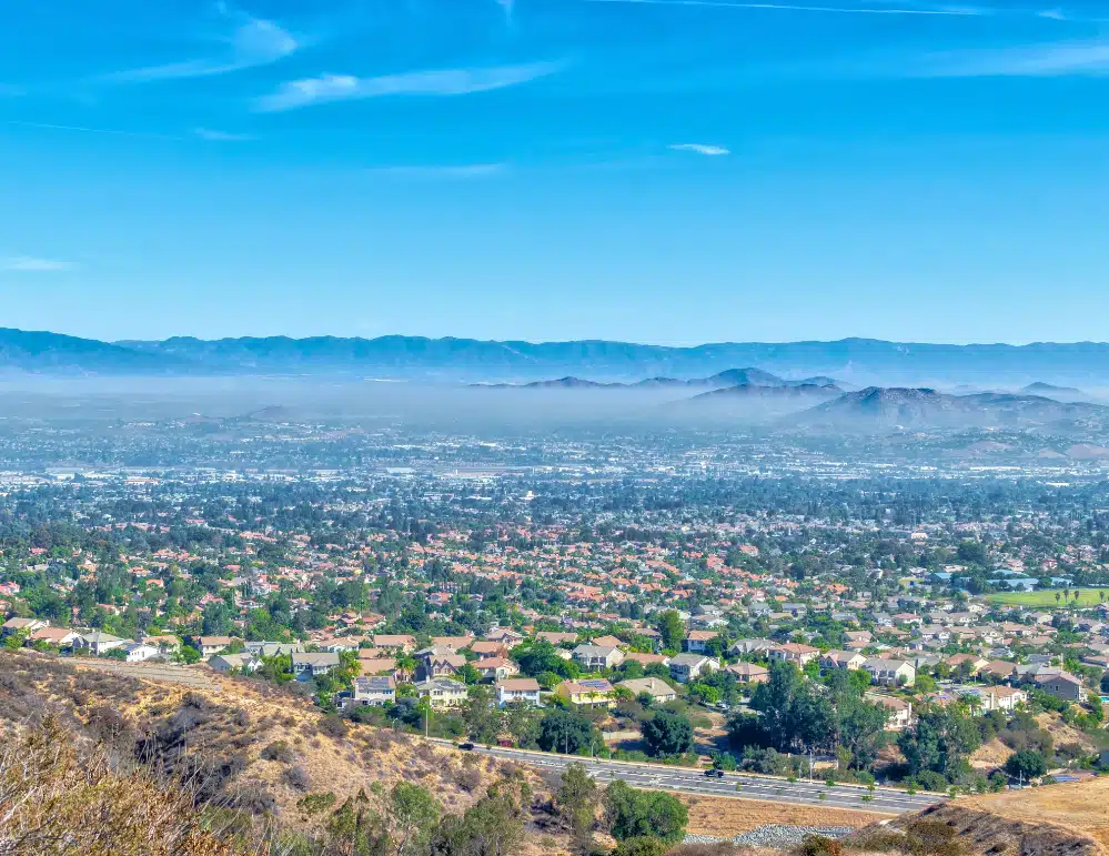 a photo of the Inland Empire skyline